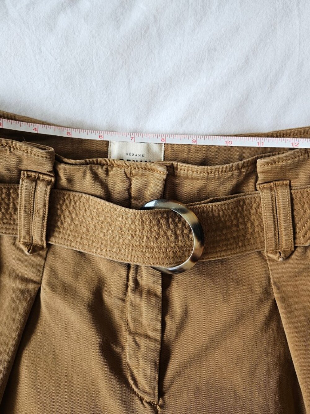 Sézane Rome High Rise Shorts Size 42 - Caramel - Picture 9 of 13